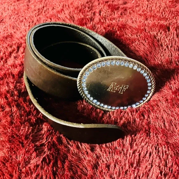Vintage Abercrombie Fitch Brown Leather Belt Size S - Picture 6 of 6